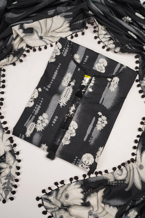 Rozi - Exclusive Khaddar Outfit with  Shawl - Ready to Wear - PD148