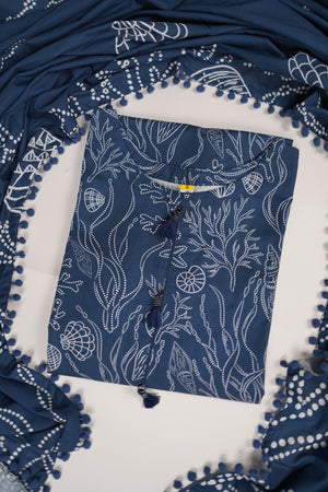 Rozi - Exclusive Khaddar Outfit with  Shawl - Ready to Wear - PD144 -SB