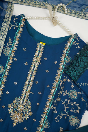 Husan e Jahan - Luxury Chiffon Outfit with Chiffon Dupatta & Gharara - Ready to Wear - V2 - Eid25 - 03 -SD