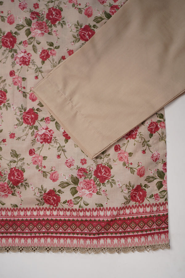 Rozi - Luxury Cotton Lawn Outfit With Voile Dupatta - Ready to Wear PD060