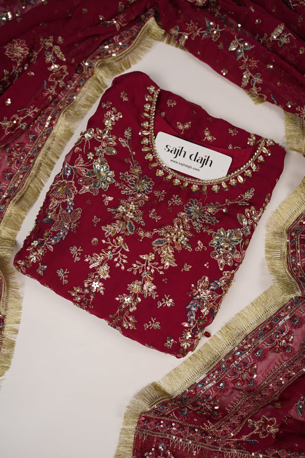 Husan e Jahan - Luxury Festive Collection With Shararah - Ready to Wear - HEJ-V6-D2