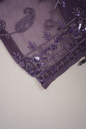 Husan e Jahan - Luxury Chiffon Outfit with Chiffon Dupatta And Plazzo - Ready to Wear- SB-HEJ-V6-D4