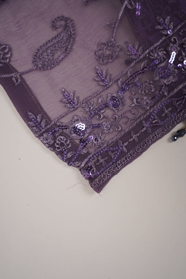 Husan e Jahan - Luxury Chiffon Outfit with Chiffon Dupatta And Plazzo - Ready to Wear- SB-HEJ-V6-D4