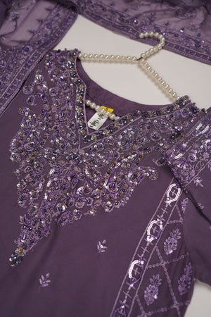Husan e Jahan - Luxury Chiffon Outfit with Chiffon Dupatta And Plazzo - Ready to Wear- SB-HEJ-V6-D4