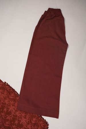 Rozi - Exclusive Khaddar Outfit with  Shawl - Ready to Wear - PD150-SD