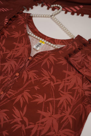 Rozi - Exclusive Khaddar Outfit with  Shawl - Ready to Wear - PD150-SD