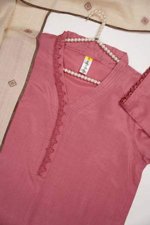 Rozi -  Kurta Style -Loose Fit Linen Outfit 2 Piece - Ready to Wear - SB-219