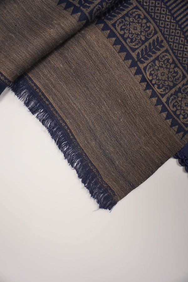 Rozi - Kurta Style -Loose Fit Linen Outfit 2 Piece - Ready to Wear -  SB-220 Navy Blue