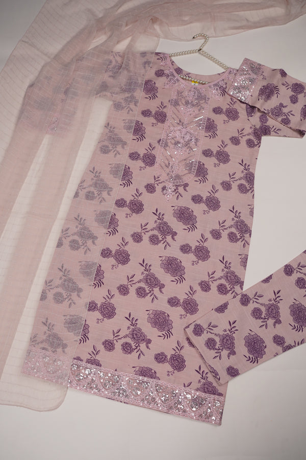 Rozi - Exclusive Khaddar Outfit with  TarKashi Dupatta- Ready to Wear - PD158