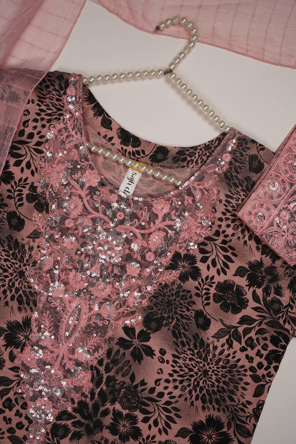 Rozi - Exclusive Khaddar Outfit with  Tarkashi Dupatta- Ready to Wear - PD157