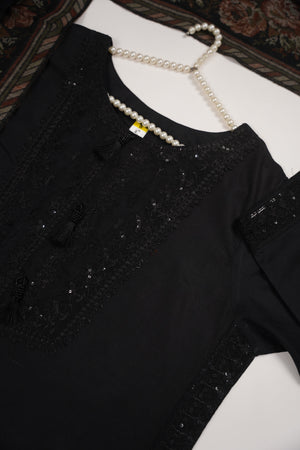 Rozi -  Kurta Style -Loose Fit  Linen Outfit 2 Piece - Ready to Wear -  SB-218