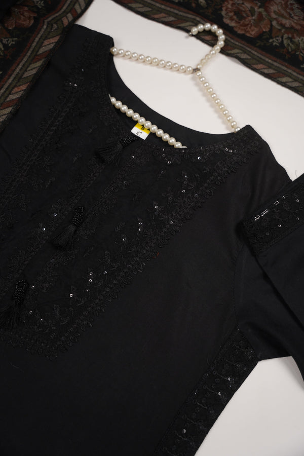 Rozi -  Kurta Style -Loose Fit  Linen Outfit 2 Piece - Ready to Wear -  SB-218