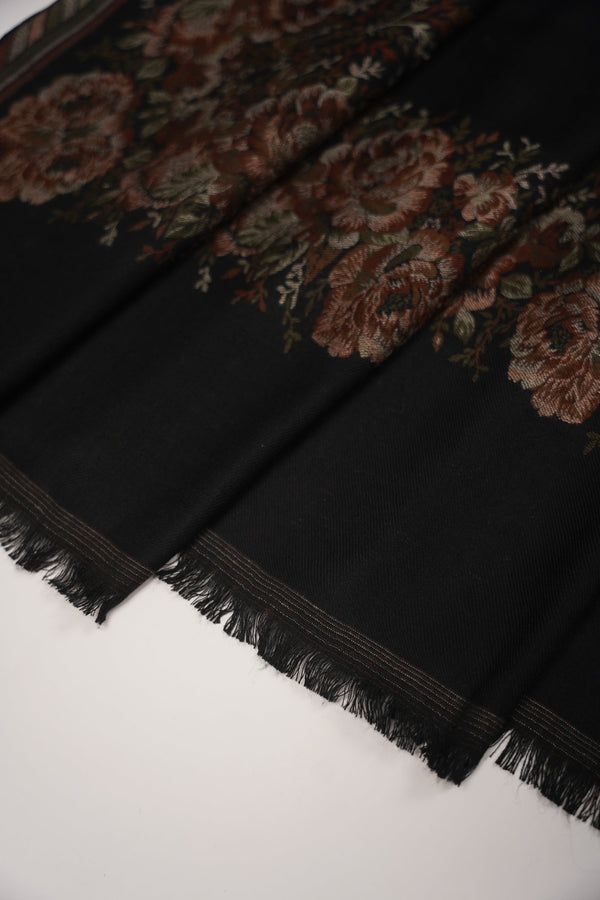 Rozi - Rozi - Luxury Velvet Outfit with Embroidered Pashmina Wool Shawl SB228