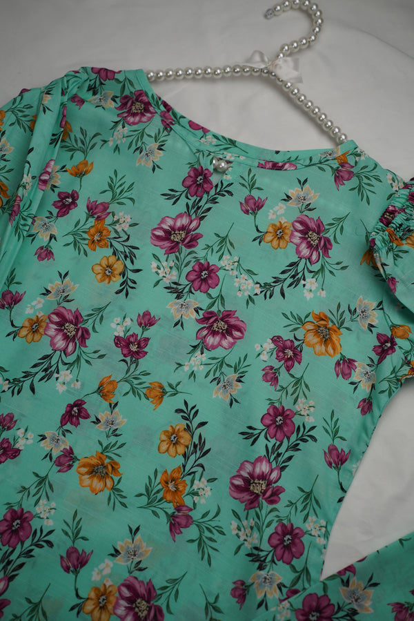 Basics - Khaddar -  Floral Shirt with Tulip Pants - Winter Collection