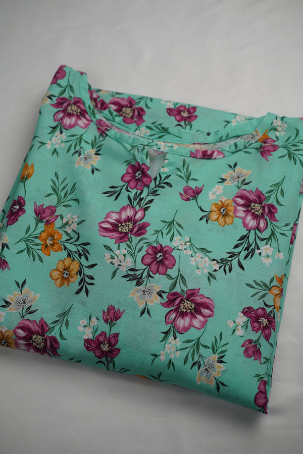Basics - Khaddar -  Floral Shirt with Tulip Pants - Winter Collection