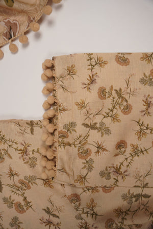 Rozi - Exclusive Karandi Outfit with  Shawl - Ready to Wear- SB-217