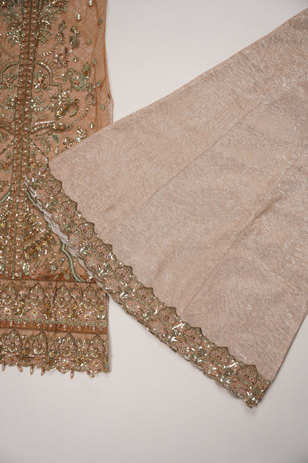 Husan e Jahan - Luxury Festive Collection with Crushed Sharara - Ready to Wear - SB-221