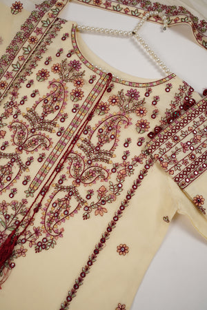 Tehwar - Luxury Organza Outfit with Organza Dupatta - Ready to Wear SD442