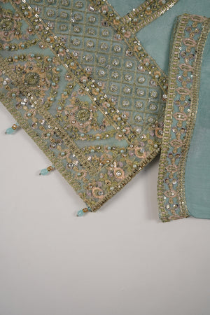 Tehwar - Luxury Organza Outfit with Organza Dupatta - Ready to Wear MC283- Eid Volume 4