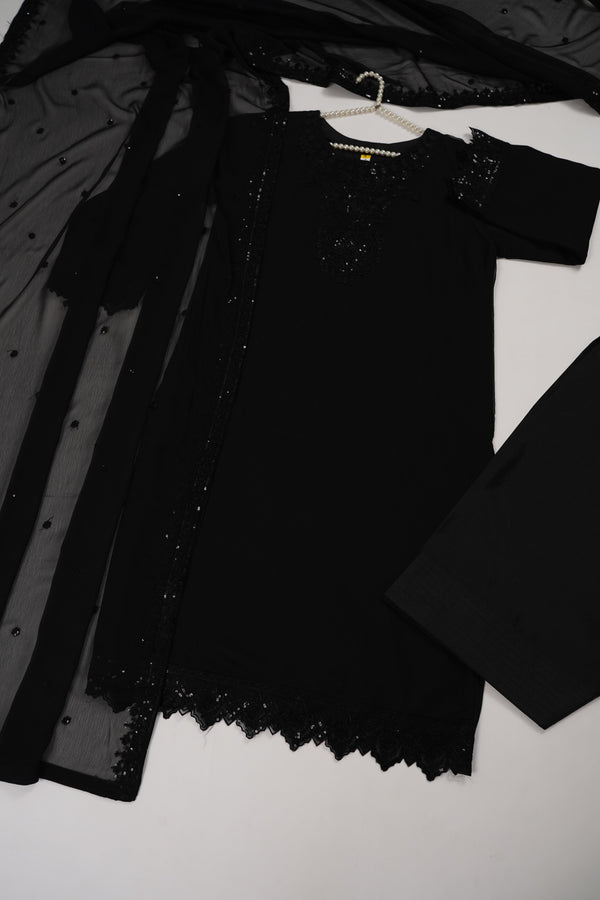 Husan e Jahan - Chiffon Outfit with Chiffon Dupatta - Ready to Wear - MC281