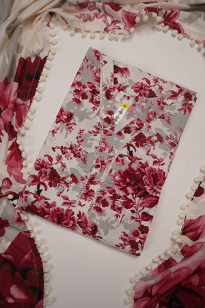 Rozi - Exclusive Khaddar Outfit with  Shawl - Ready to Wear - PD151