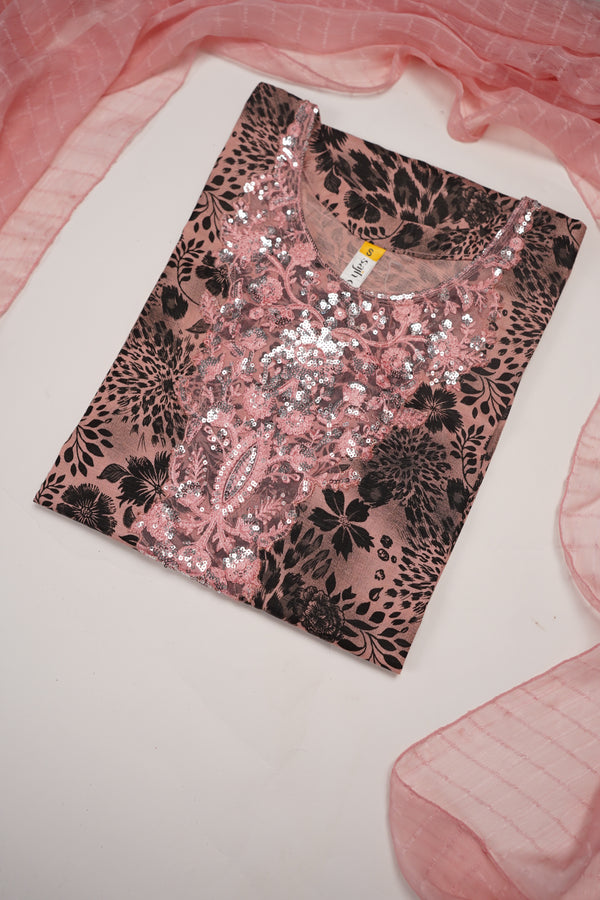 Rozi - Exclusive Khaddar Outfit with  Tarkashi Dupatta- Ready to Wear - PD157