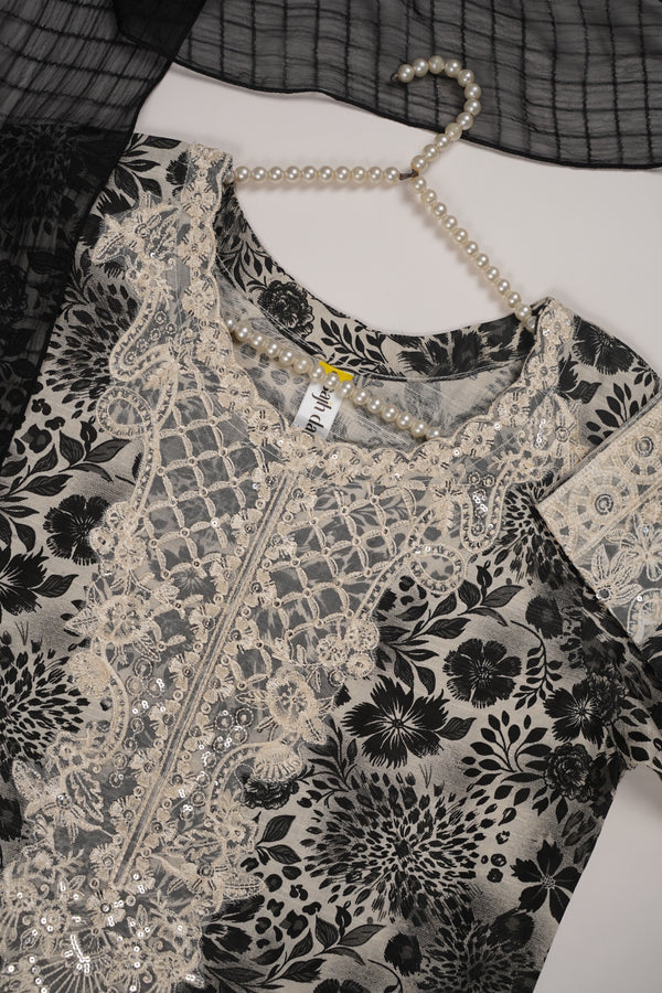 Rozi - Exclusive Khaddar Outfit with  Tarkashi Dupatta- Ready to Wear - PD156