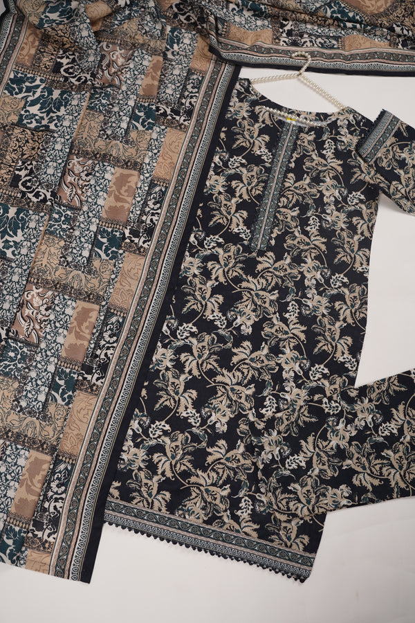 Bin Saeed by SajhDajh - Exclusive Khaddar Outfit with  Shawl - Ready to Wear - PD167