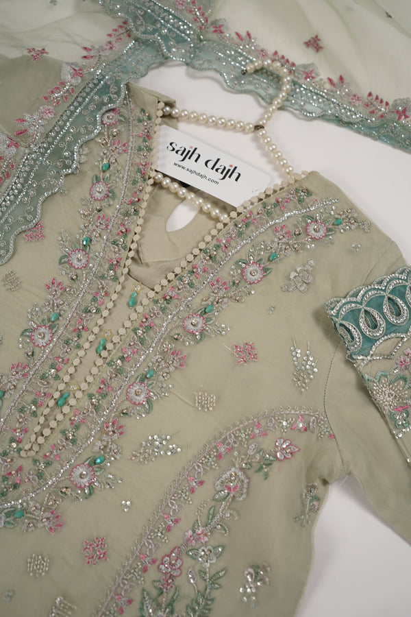 Tehwar - Luxury Organza Outfit with Organza Dupatta - Ready to Wear MC294- Eid Volume 4