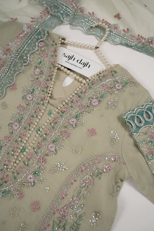 Tehwar - Luxury Organza Outfit with Organza Dupatta - Ready to Wear MC294- Eid Volume 4