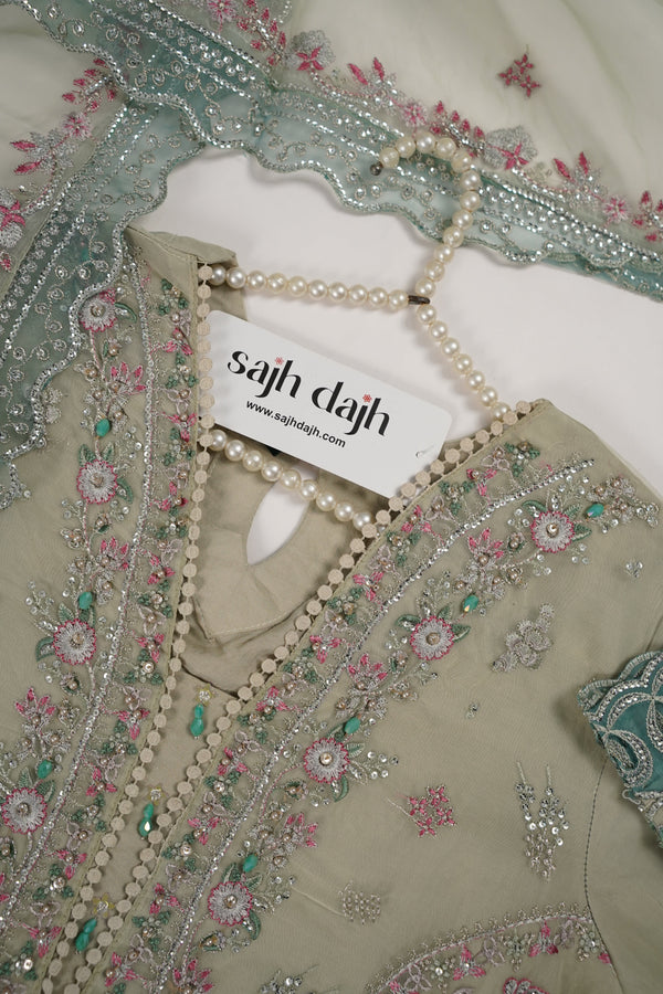 Tehwar - Luxury Organza Outfit with Organza Dupatta - Ready to Wear MC294- Eid Volume 4