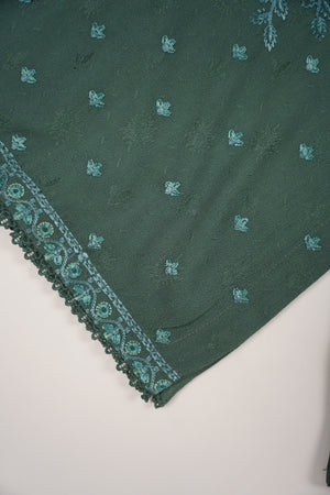 Rozi - Exclusive Embroidered Dhanak Outfit with Shawl - Ready to Wear - SB217