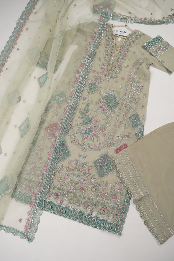 Tehwar - Luxury Organza Outfit with Organza Dupatta - Ready to Wear MC294- Eid Volume 4