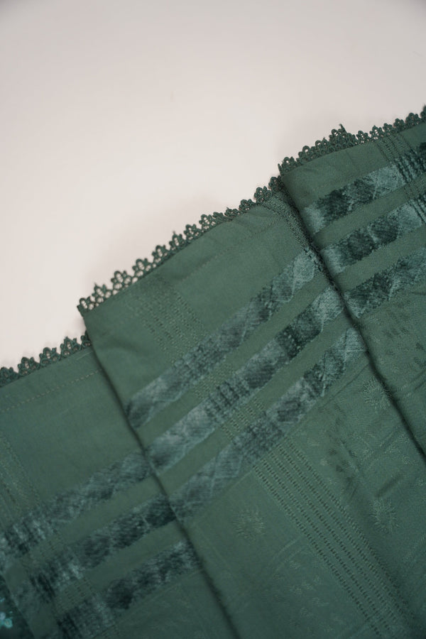 Rozi - Exclusive Embroidered Dhanak Outfit with Shawl - Ready to Wear - SB217