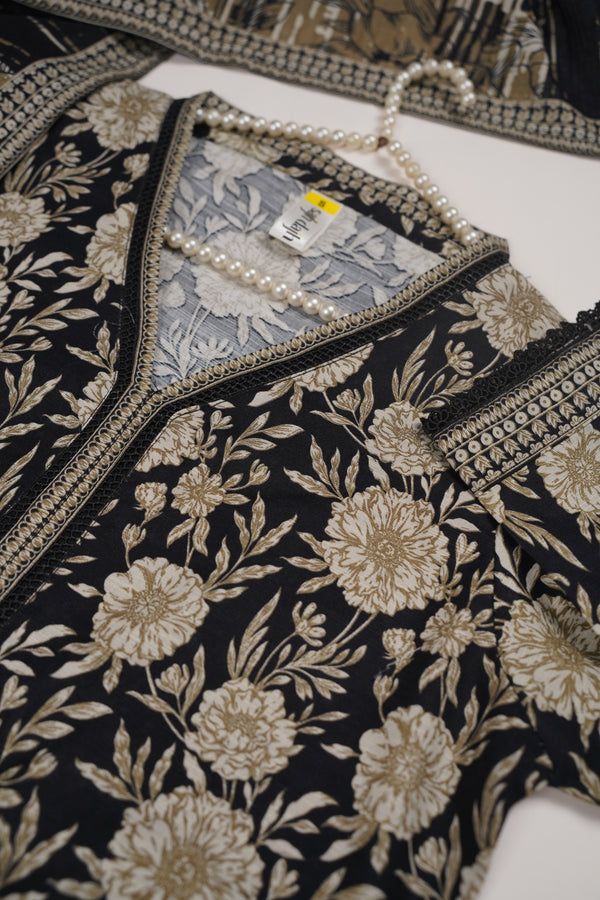 Bin Saeed by SajhDajh - Exclusive Khaddar Outfit with  Shawl - Ready to Wear - PD165