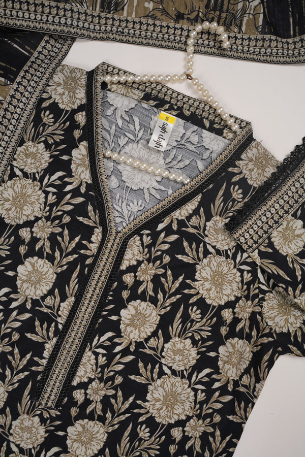 Bin Saeed by SajhDajh - Exclusive Khaddar Outfit with  Shawl - Ready to Wear - PD165