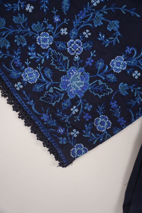 Rozi - Exclusive Embroidered Dhanak Outfit with Shawl - Ready to Wear - SB220