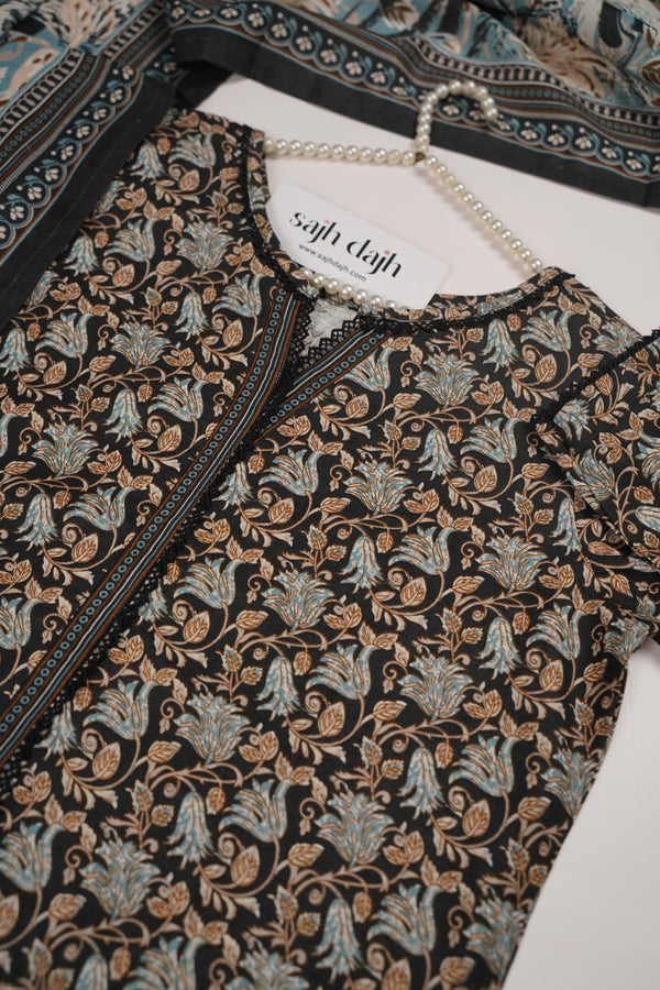 Bin Saeed Originals - Exclusive Khaddar Outfit with  Shawl - Ready to Wear - PD160