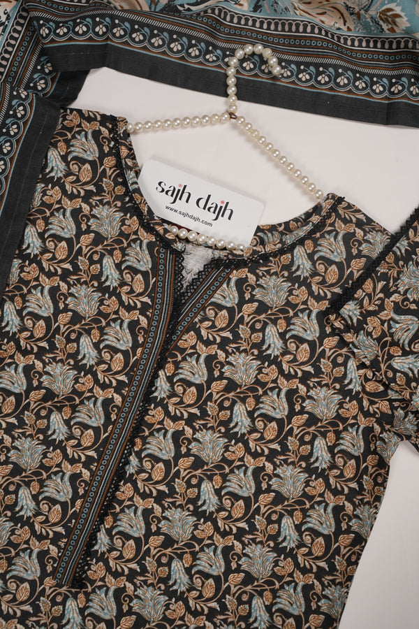 Bin Saeed Originals - Exclusive Khaddar Outfit with  Shawl - Ready to Wear - PD160