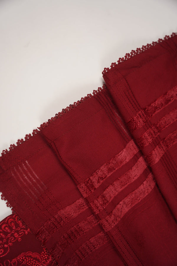 Rozi - Exclusive Embroidered Dhanak Outfit with Shawl - Ready to Wear - SB219