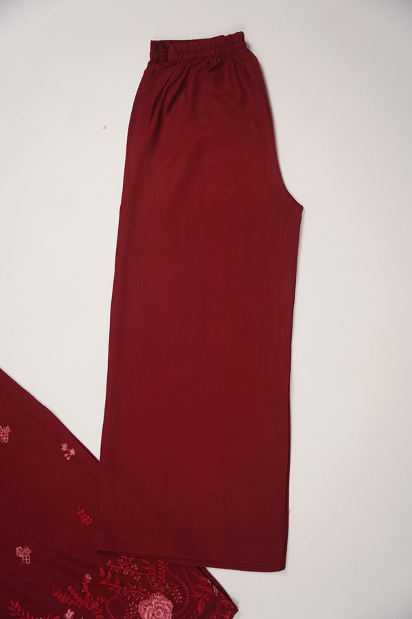 Rozi - Exclusive Embroidered Dhanak Outfit with Shawl - Ready to Wear - SB219