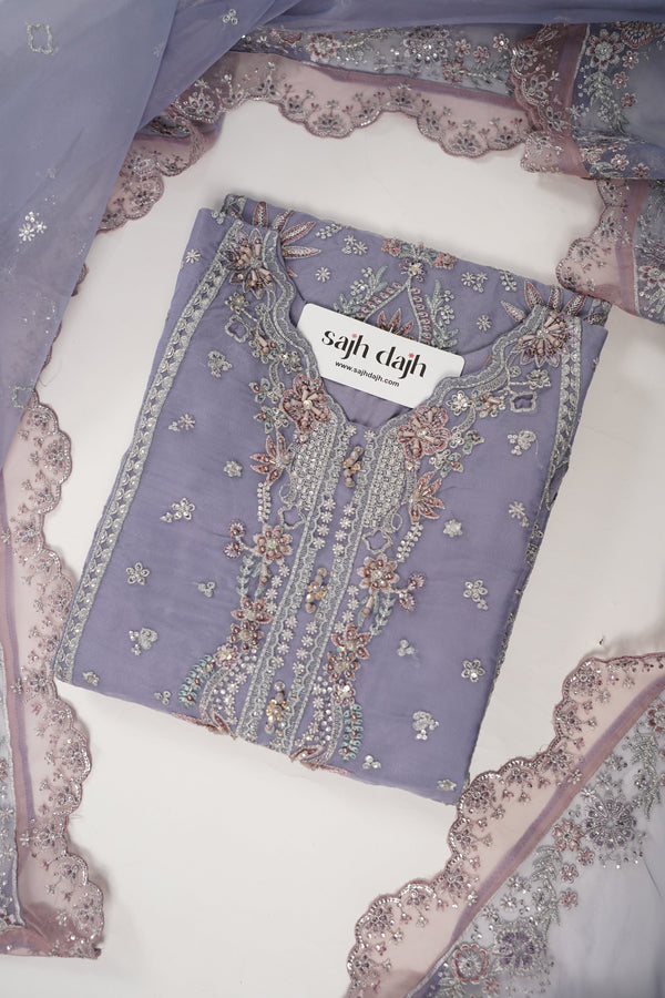 Tehwar - Luxury Organza Outfit with Organza Dupatta - Ready to Wear MC293- Eid Volume 4