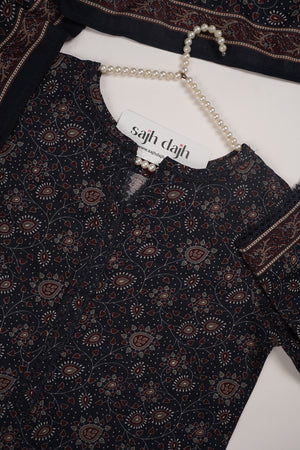 Bin Saeed Originals - Exclusive Khaddar Outfit with  Shawl - Ready to Wear - PD163