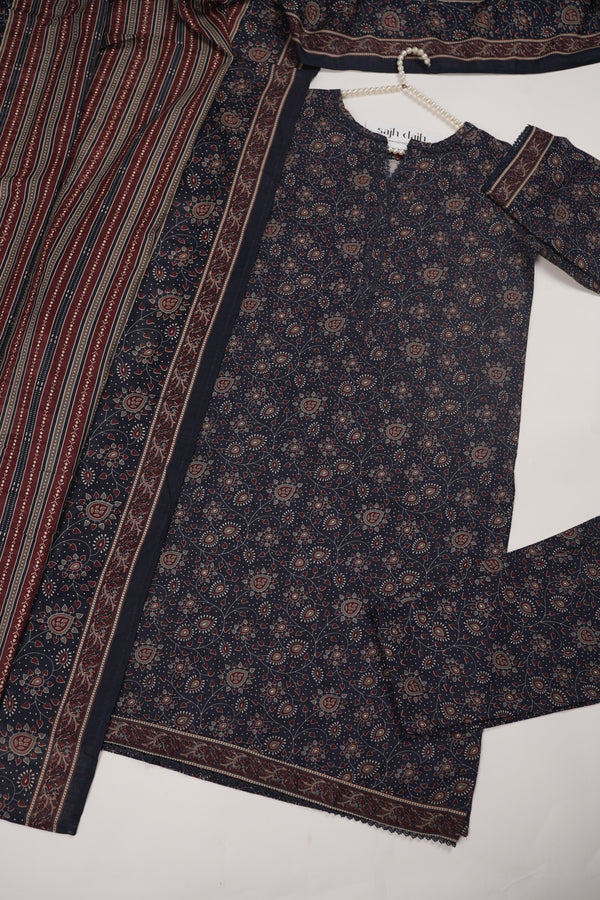 Bin Saeed Originals - Exclusive Khaddar Outfit with  Shawl - Ready to Wear - PD163