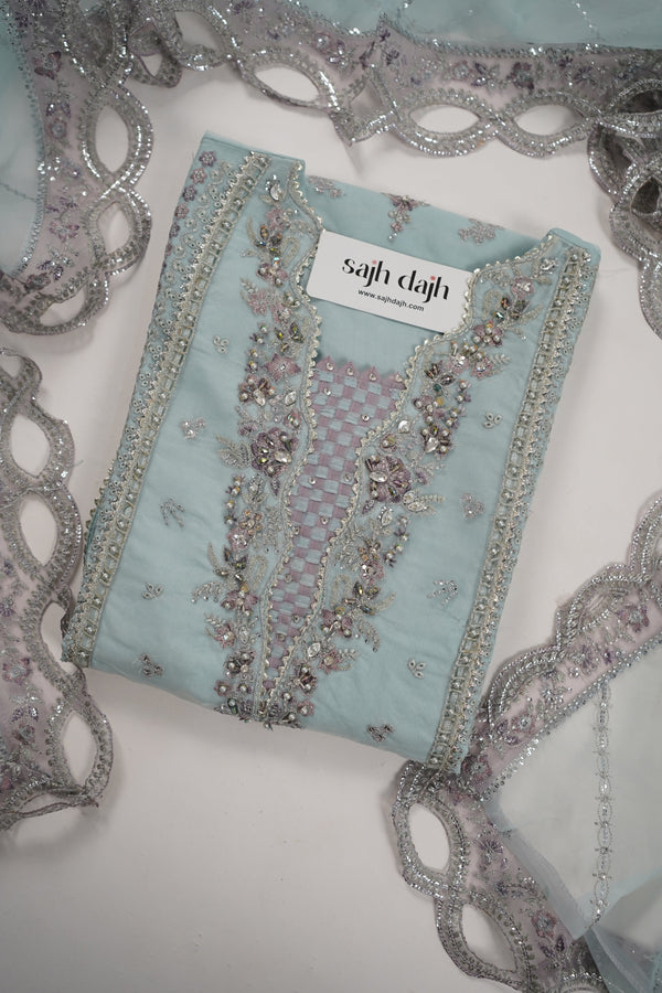 Tehwar - Luxury Organza Outfit with Organza Dupatta - Ready to Wear MC291- Eid Volume 4