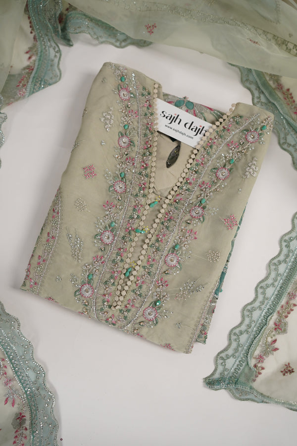 Tehwar - Luxury Organza Outfit with Organza Dupatta - Ready to Wear MC294- Eid Volume 4