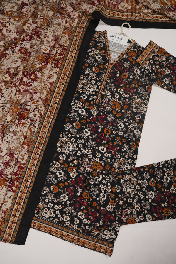 Bin Saeed Originals - Exclusive Khaddar Outfit with  Shawl - Ready to Wear - PD159