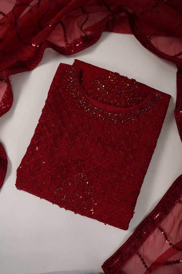 Tehwar - Luxury Organza Outfit with Organza Dupatta - Ready to Wear MC289- Eid Volume 4