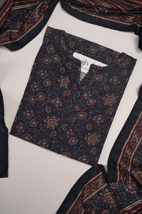 Bin Saeed Originals - Exclusive Khaddar Outfit with  Shawl - Ready to Wear - PD163