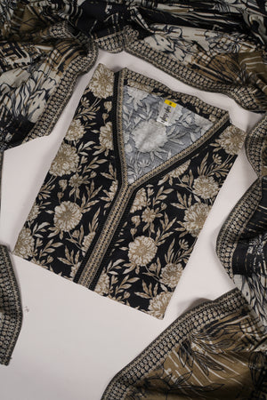 Bin Saeed by SajhDajh - Exclusive Khaddar Outfit with  Shawl - Ready to Wear - PD165
